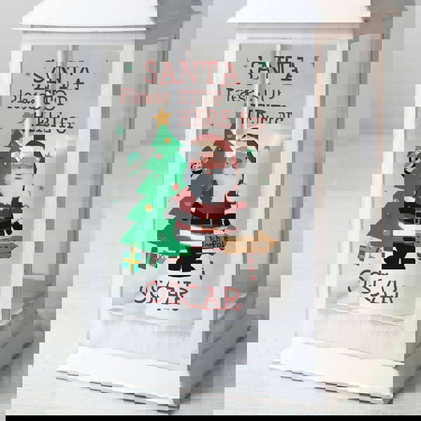 Personalised Memento Company Personalised Santa White Lantern