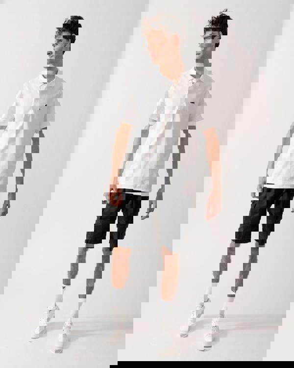 Lacoste Short Sleeved Mens Polo Shirt - White 001 - CHO - Designer Mens Short Sleeve T-Shirts & Tops