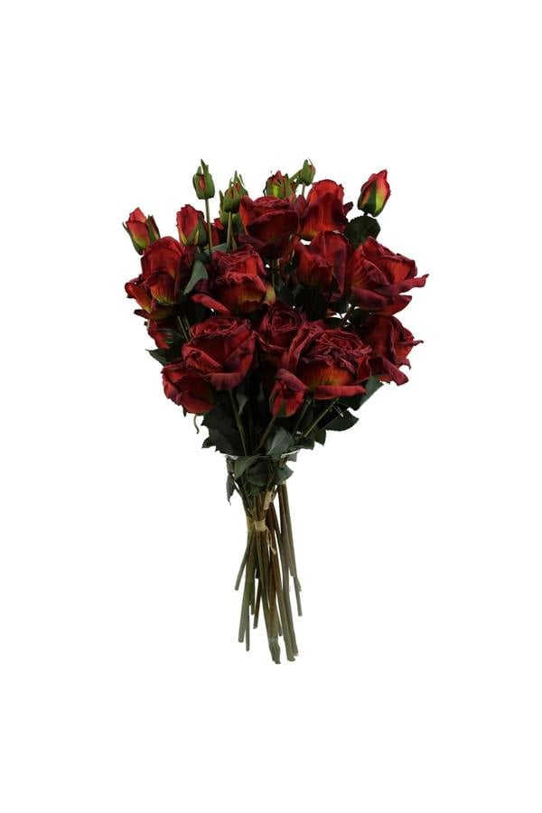 Dyzi 6 x 60cm Red Rose Artificial Flower Spray Bundles