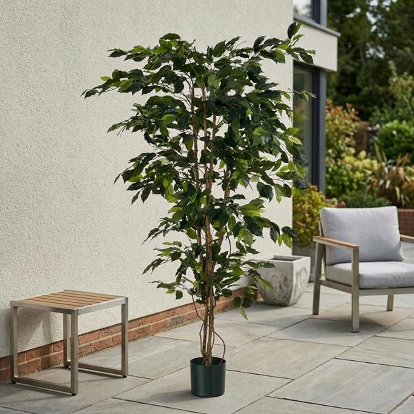 Garden Greatness Lifelike Green Fiscus Potted Tree
