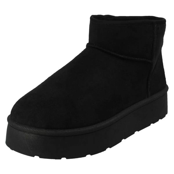 Spot On Ladies Spot On Wide Fit Ankle Boot Slippers F4472