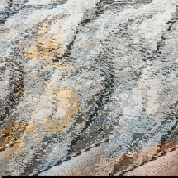 Livabliss Jolie-Abstract Grey Blue Ivory Brown Modern Marble Rug