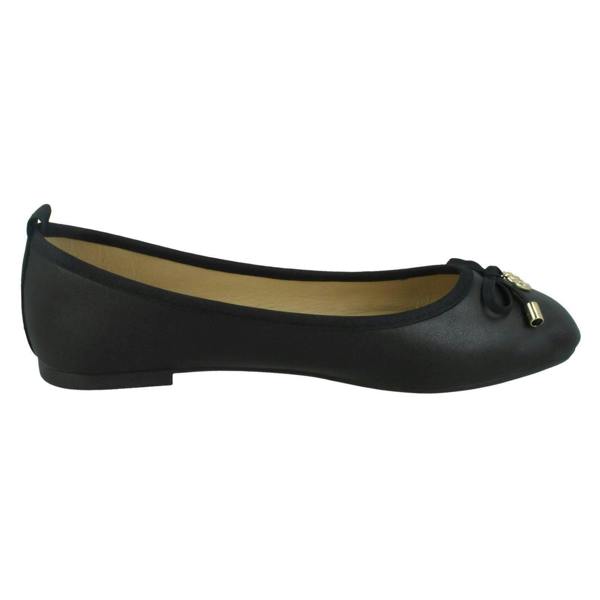 Spot On Ladies Spot On Flat Black Ballerina Shoes F80530