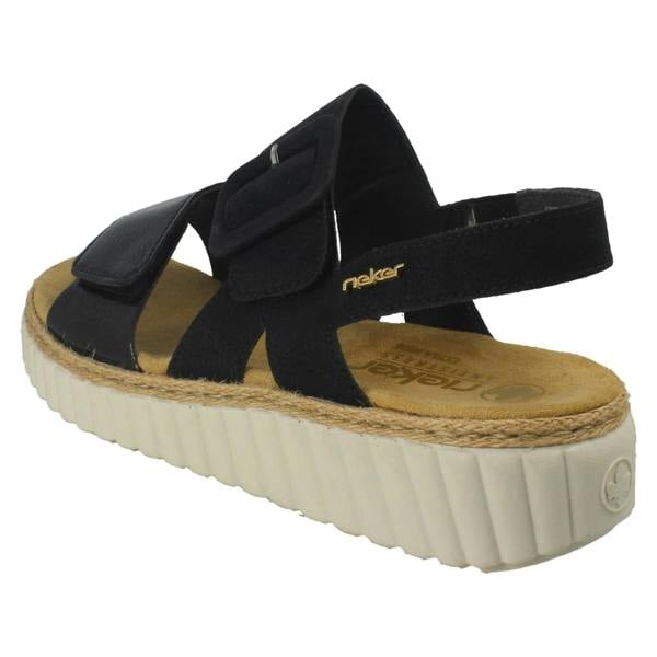 Rieker Ladies Rieker Extra Wide Fit Buckle Detailed Summer Sandals 69260