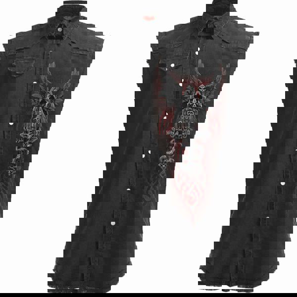 THE DEAD - Sleeveless Stone Washed Worker Black