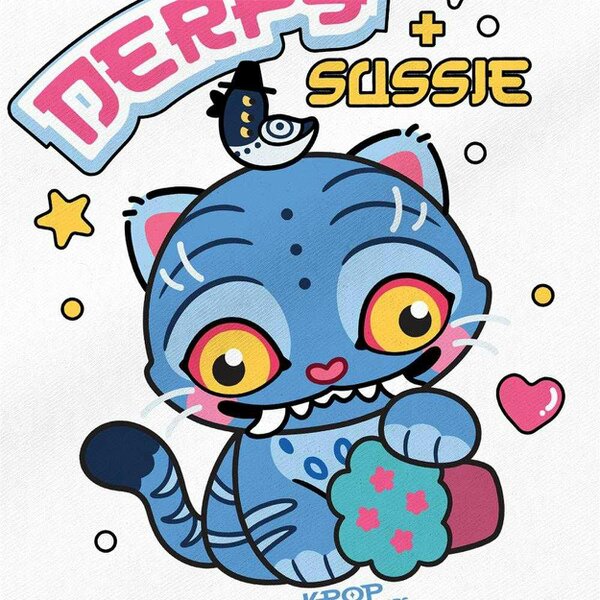 K-Pop Demon Hunters Chibi Derpy & Sussie Reusable Tote Bag - White