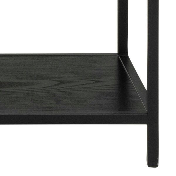 Wyld Haus El Paso Black Metal Frame Bookcase 4 Shelves in Step Design