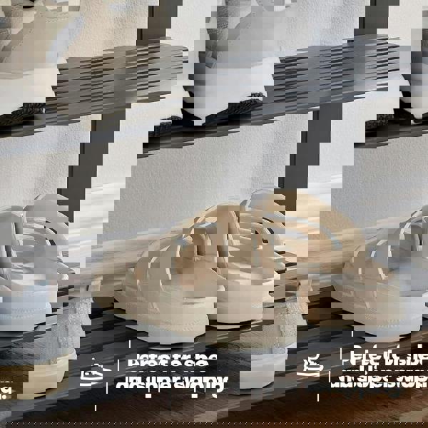 MANTRARAJ Bamboo Shoe Bench 3-Tier Shoe Rack Stand Seater Grey Shoes Organizer Storage Shelf