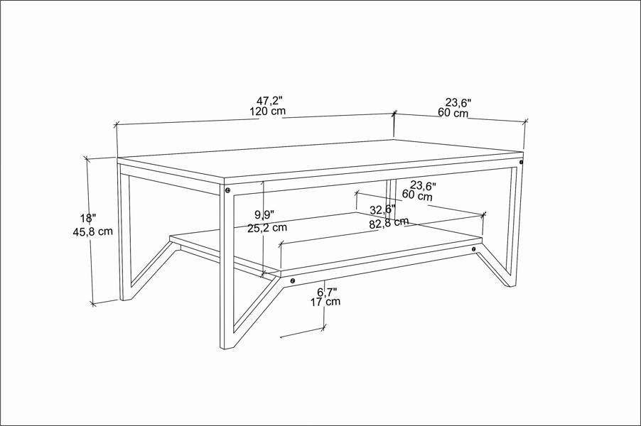 Decorotika Flora 120 cm Coffee and Cocktail Table