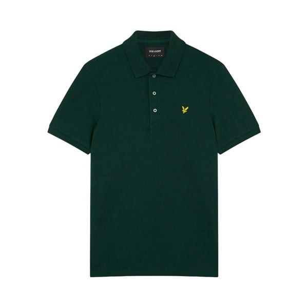 Lyle & Scott Mens Plain Polo Shirt - Dark Green