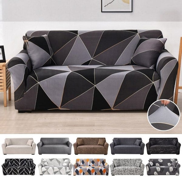 Anyhouz Anyseat Sofa Cover Black Style 4 Seater