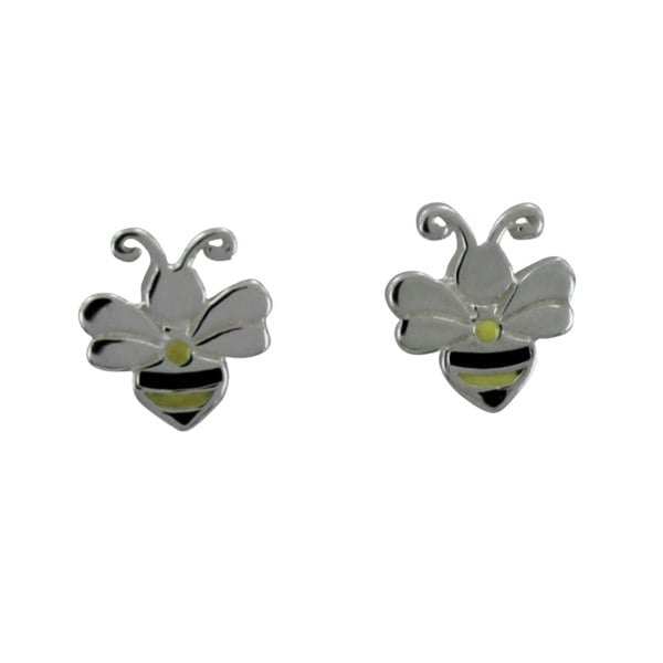 Enamel Bee Stud Earrings - Reeves & Reeves