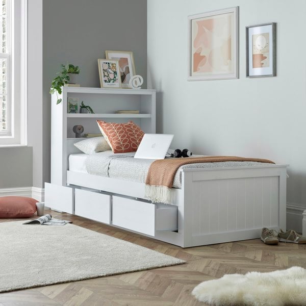 Bedmaster Enzo 3 Drawer Wooden Storage Bookcase Bed