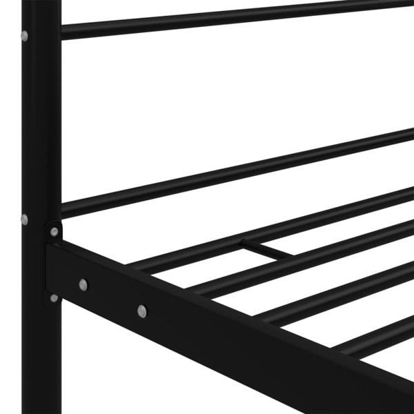 Berkfield Canopy Bed Frame Black Metal 200x200 cm