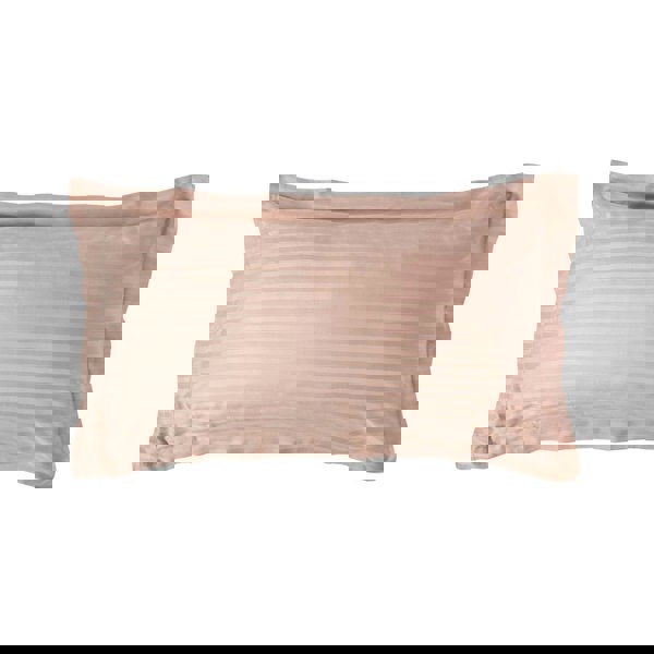 HOMESCAPES Silky 330 TC Egyptian Cotton Satin Stripe Oxford Pillowcase, King Size