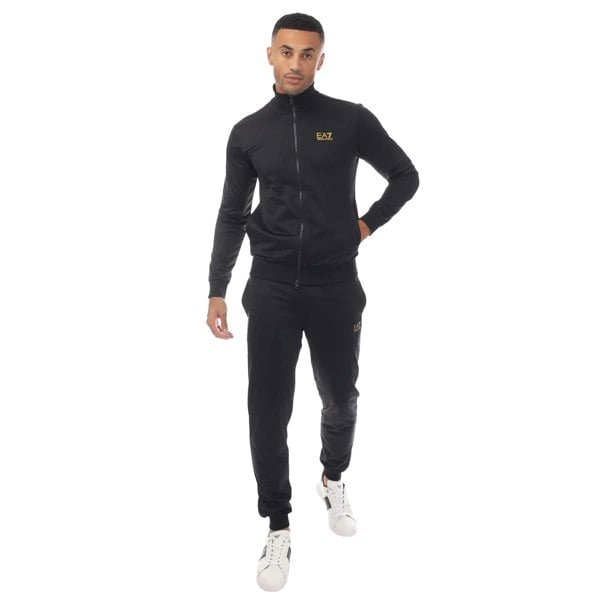 Emporio Armani Mens EA7 Full Zip Tracksuit - Black