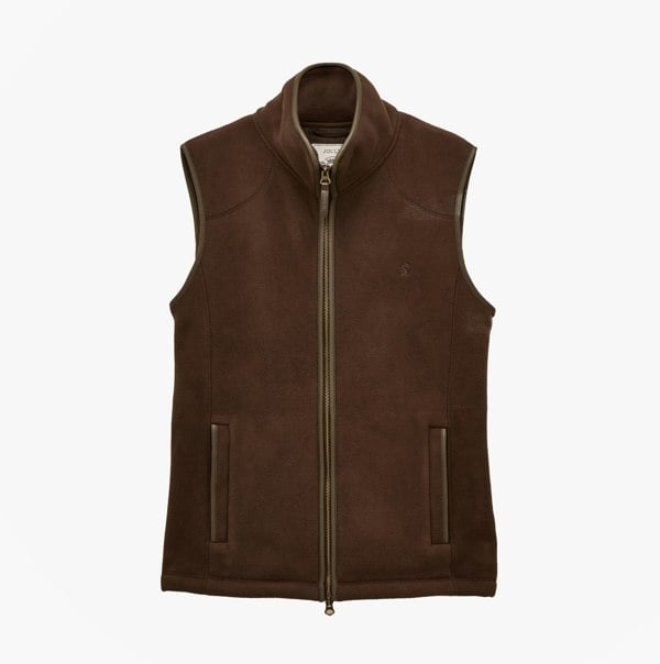 Joules HERITAGE FLEECE Mens Gilet Brown