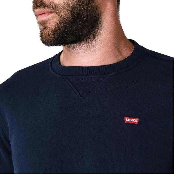 Levis Mens Original Crew Neck Sweatshirt - Dress Blue - 