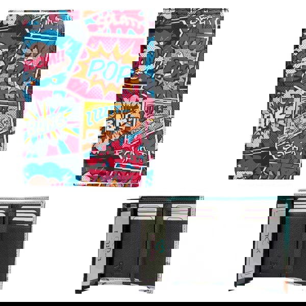 Mala Leather Comic Pop RFID Protected Leather Compact Wallet