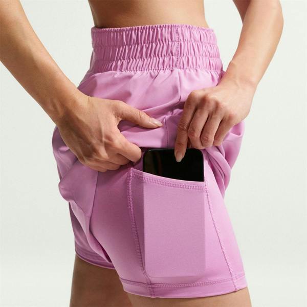 Nike Womens/Ladies Pro 2 in 1 Running Shorts - Light Purple - 