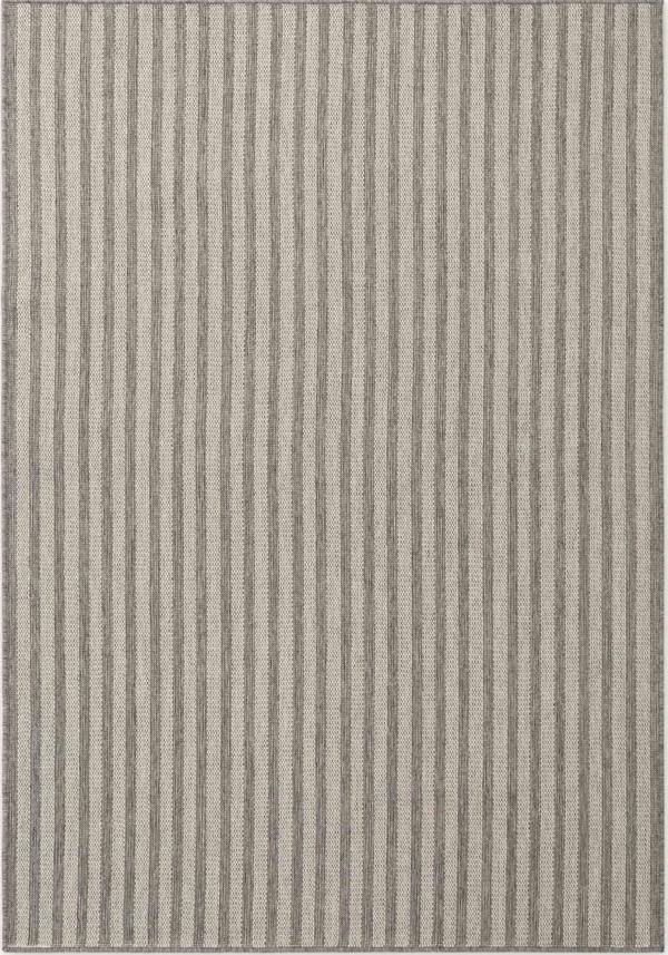 Textured gray rug with subtle pattern on a white background
