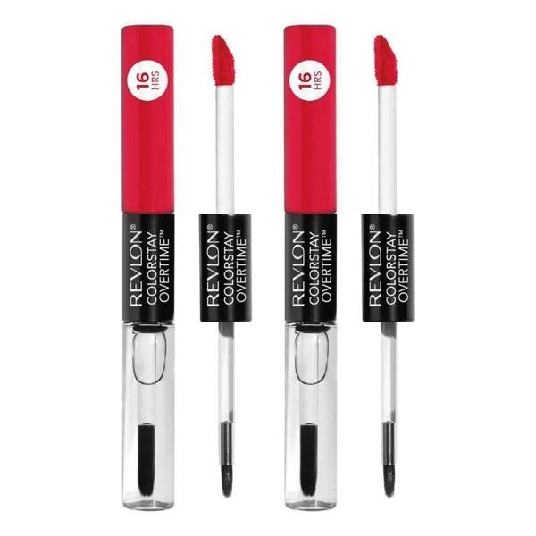 Revlon 2 x Revlon Colorstay Overtime Dual Ended Lipcolor - 040 Forever Scarlet