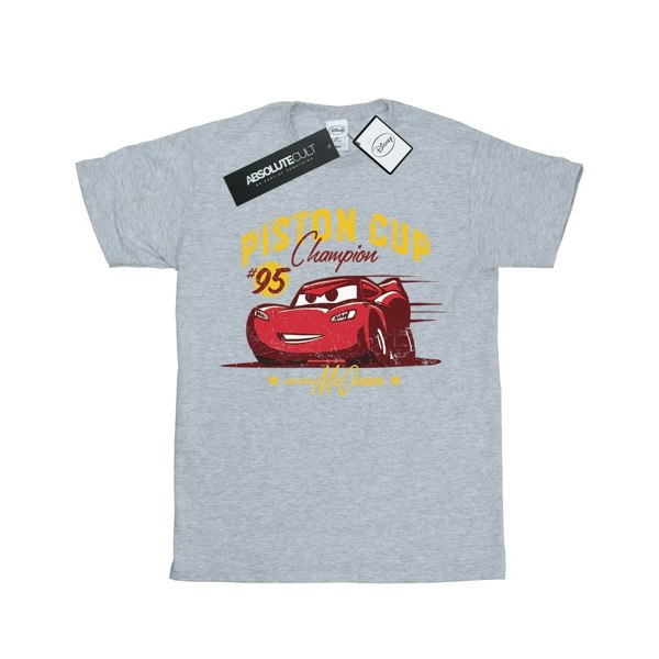 Disney Boys Cars Piston Cup Champion T-Shirt - Sports Grey