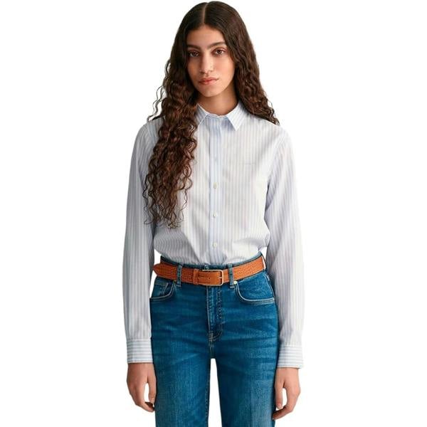 Gant Womens/Ladies Summer Button-Down Shirt - Light Blue - 