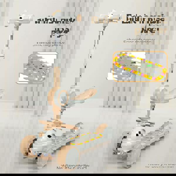 Dekko Kids Scooter Foldable Flip-able Seat Adjustable Height LED Light Music