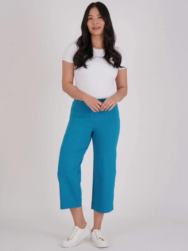 PennyPlain Wide Leg Bengaline - Teal