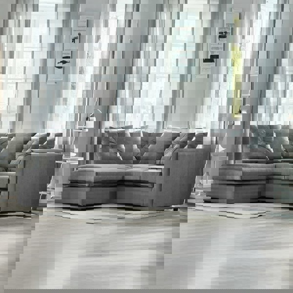 Furnishings For Less Fernando Plush Velvet Corner Sofa