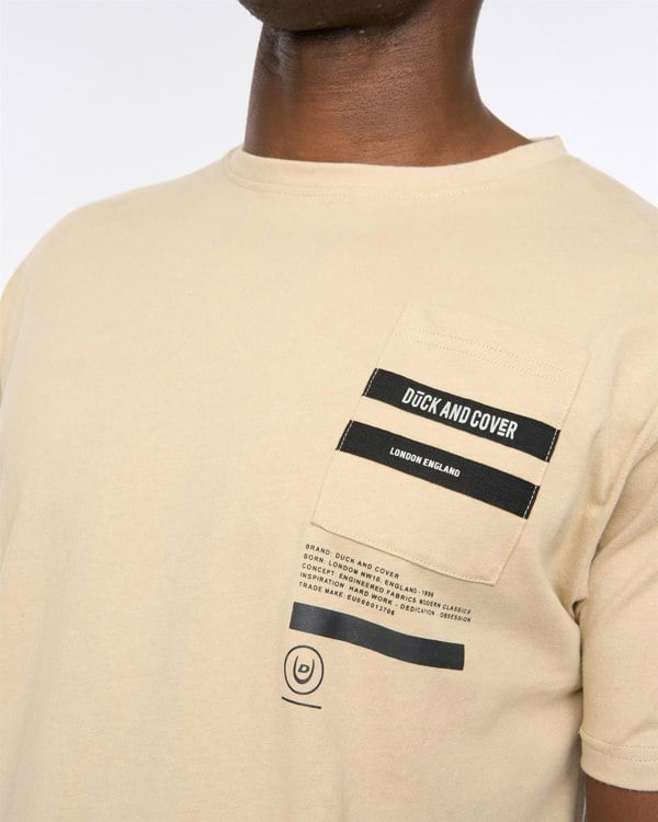Duck and Cover Heningys T-Shirt Greige