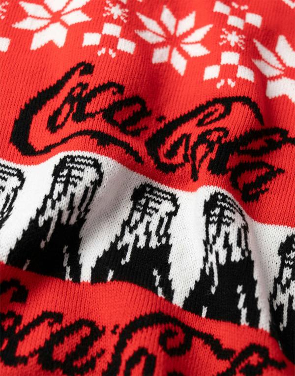 Coca Cola Mens Red Logo Christmas Jumper