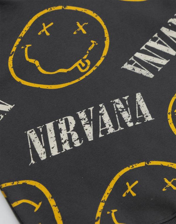 Nirvana Unisex Kids Grey Logo Sweatshirt and Joggers Set