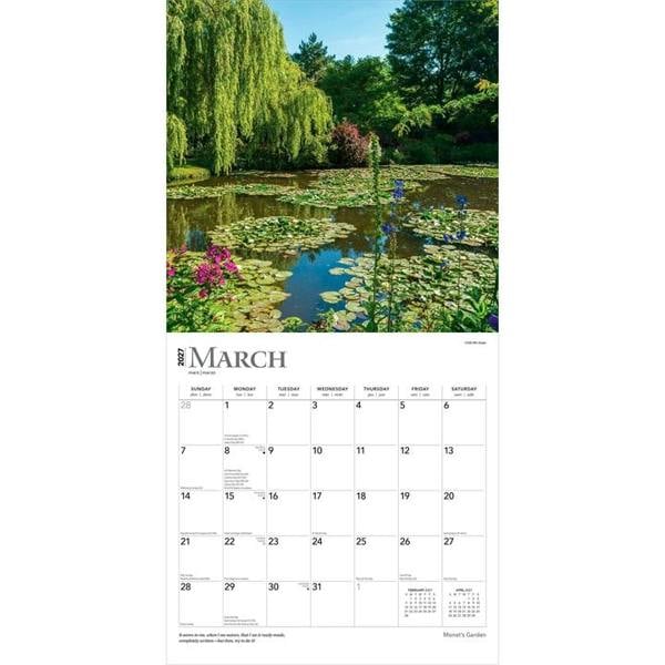 Monet's Garden Calendar 2027, Wall Calendars, Month To View, Art, Gift