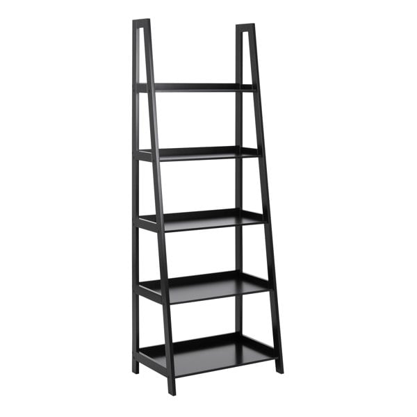 Furniture To Go Wally Bookcase with 5 Shelves in Black