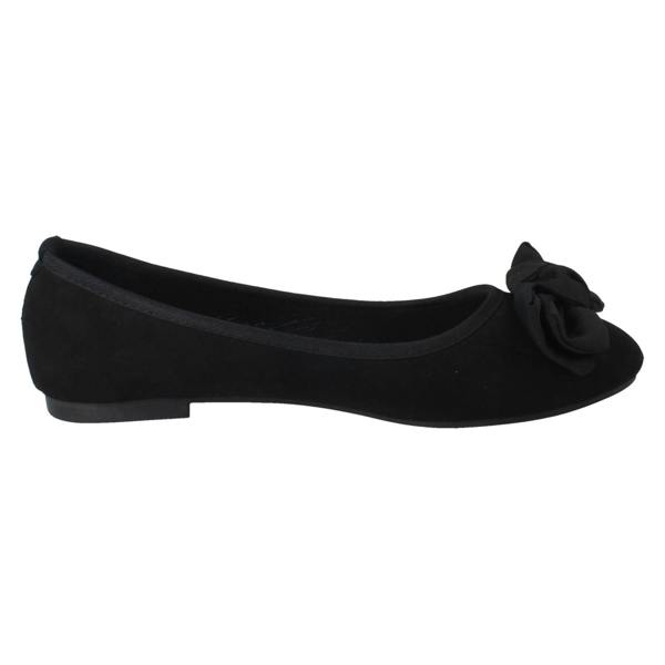 Spot On Ladies Spot On Flat Bow Detailed Ballerina Casual Shoes F80512