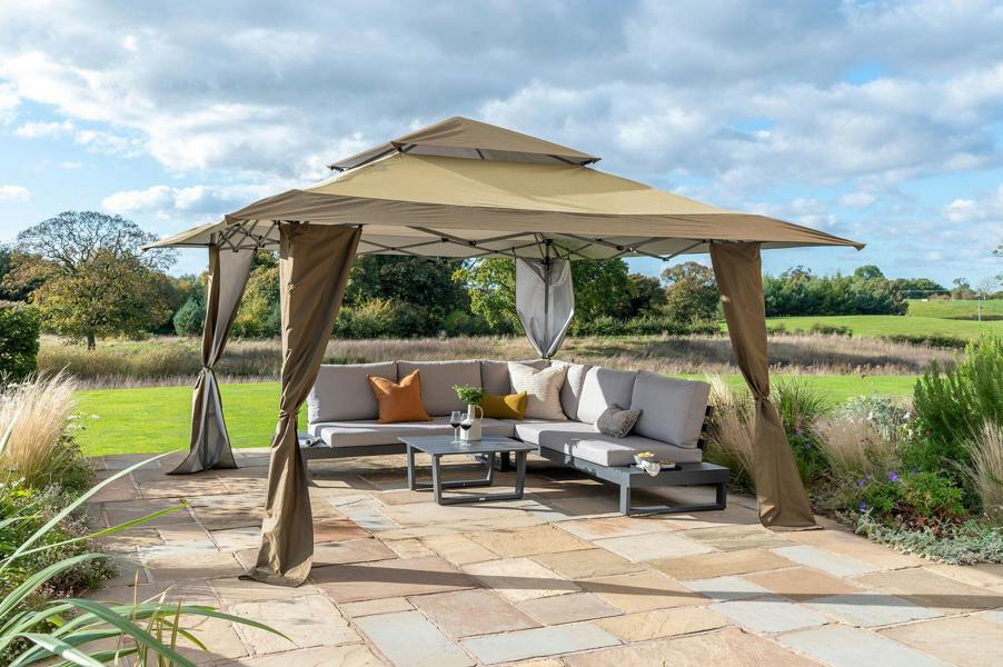 Norfolk Leisure Pop Up Gazebo Taupe 4x4