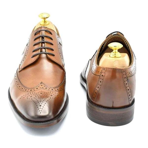 Paolo Vandini Gerard Brogue Leather Shoe - Tan