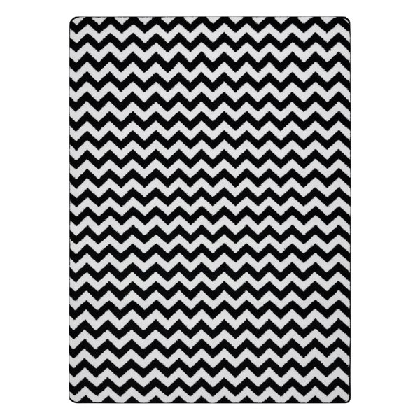 RugsX Sketch Rug - Black & White Zig Zags