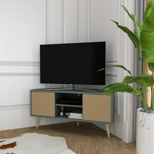 Decorotika Lesson Corner TV Stand TV Unit TV Cabinet for TVs up to 55"