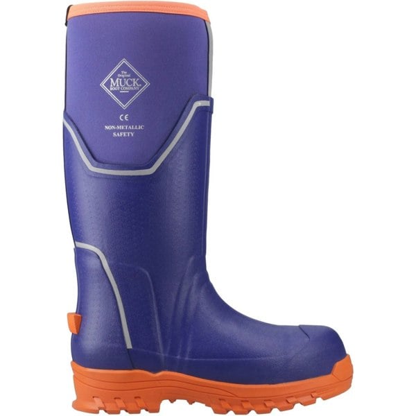 Muck Boots Grit S5 Rubber Women's Blue/Orange Wellington Boots
