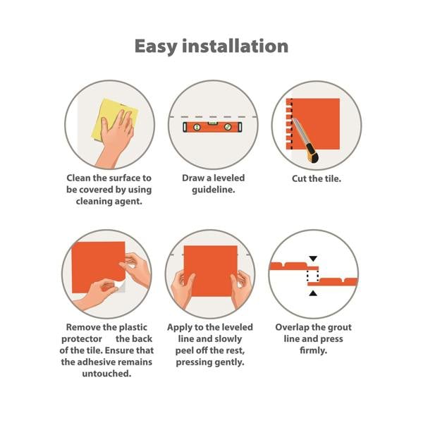 London Minimalist Brilliant White Glossy 3D Tile 30.5 x 30.5cm - 6 pcs