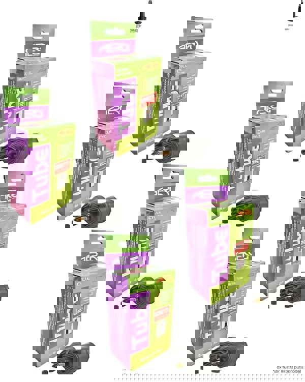 Aero Sport 4 x Butyl Rubber 26" x 1.75-2.125 Inner Tube 500%* Extra Ride Time Schrader Valve