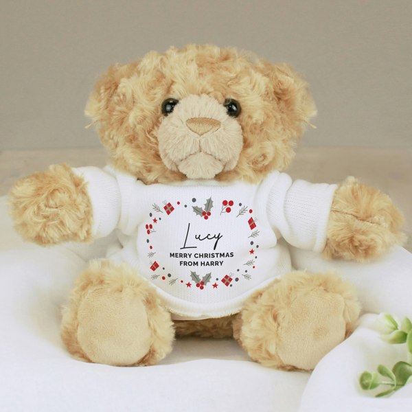Personalised Memento Company Personalised Christmas Teddy Bear