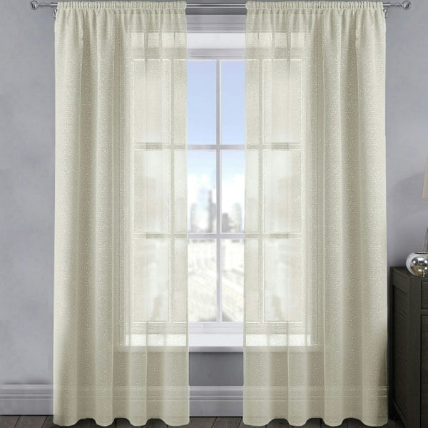 Velosso Alessandria Sparkle Slot Top Voile Panel - 137cm x 228cm