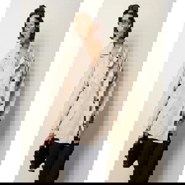 Blue Vanilla Oversized Short Length Trench Coat