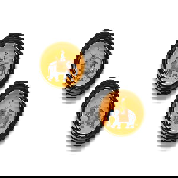 Exceptional Art Royal Saffron Mughals - Oxford round frame