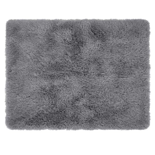 Marlow Rug Fluffy Soft Pile Carpet Non Slip Anti Shedding for Living Room Grey