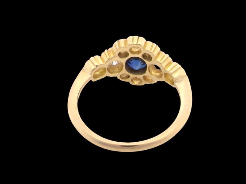 Vintage Tom An antique Sapphire and Diamond cluster ring